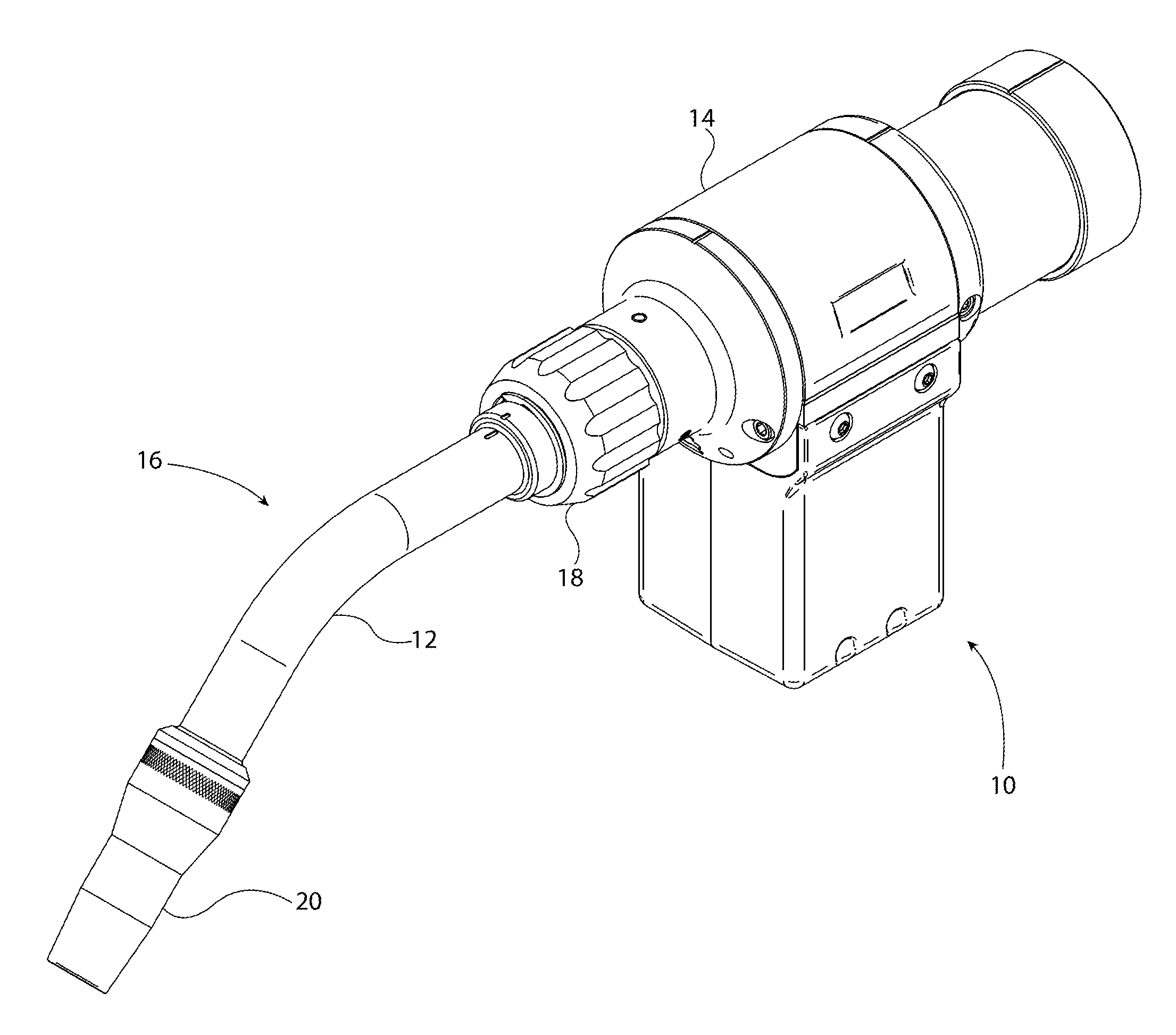 Electric arc torch with cooling conduit