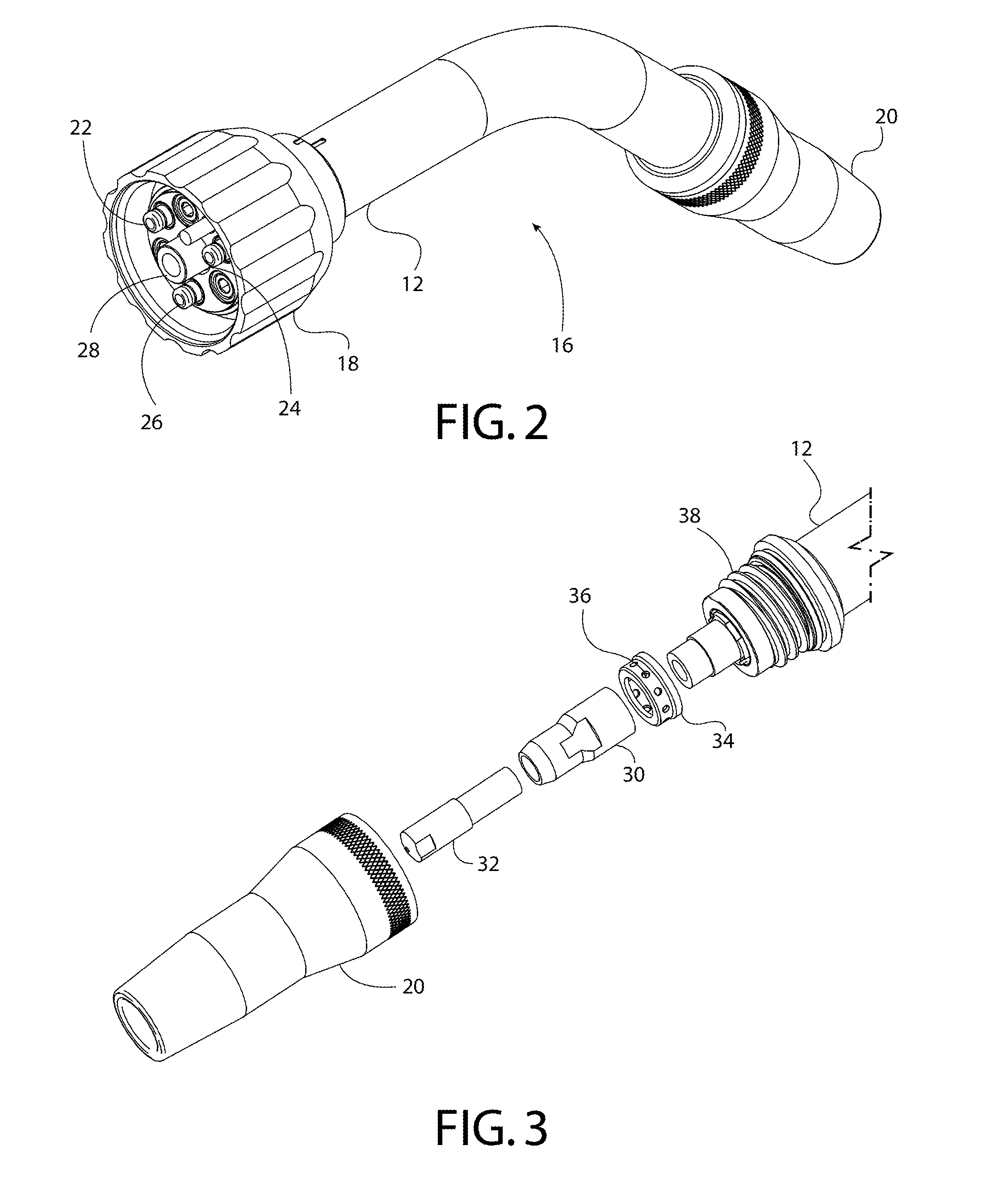 Electric arc torch with cooling conduit