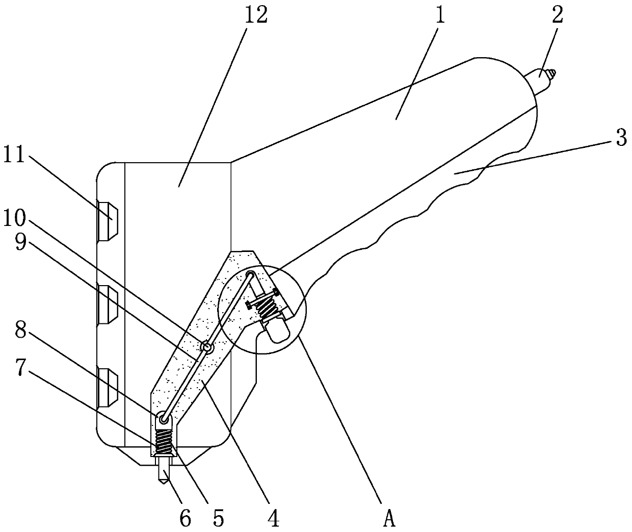 Vehicle charger with safety hammer function