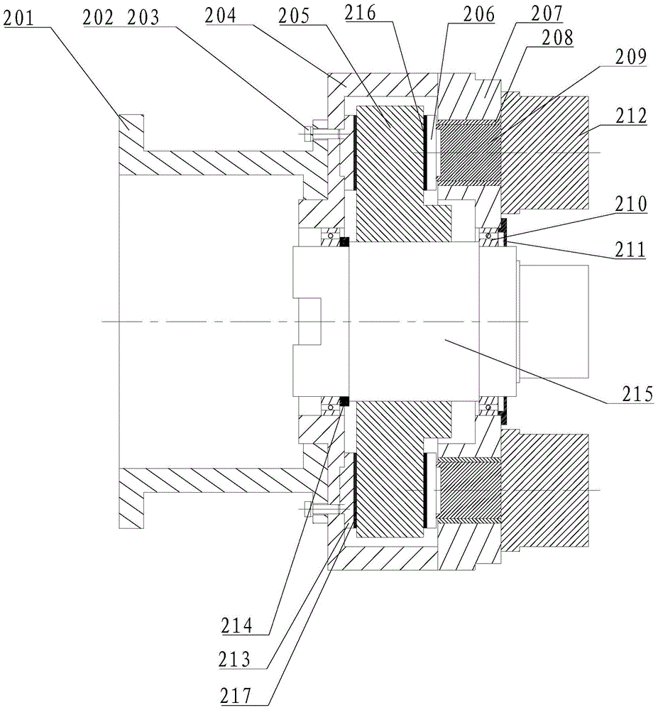 Friction Loading Device for Load Simulation of Front Swing Center Nozzle