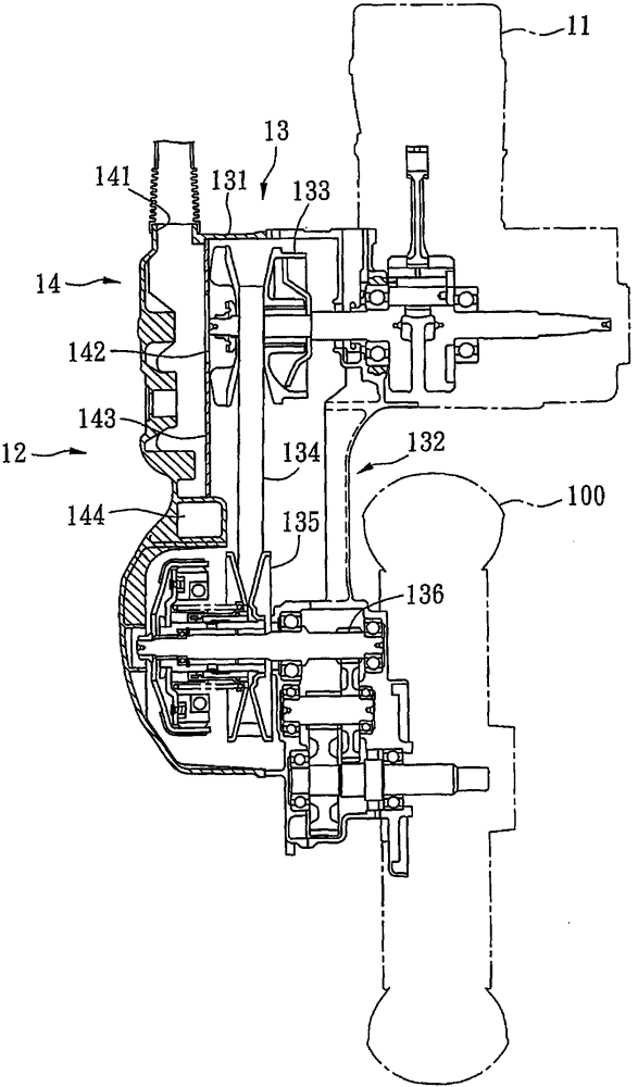 Cooling device for drive train