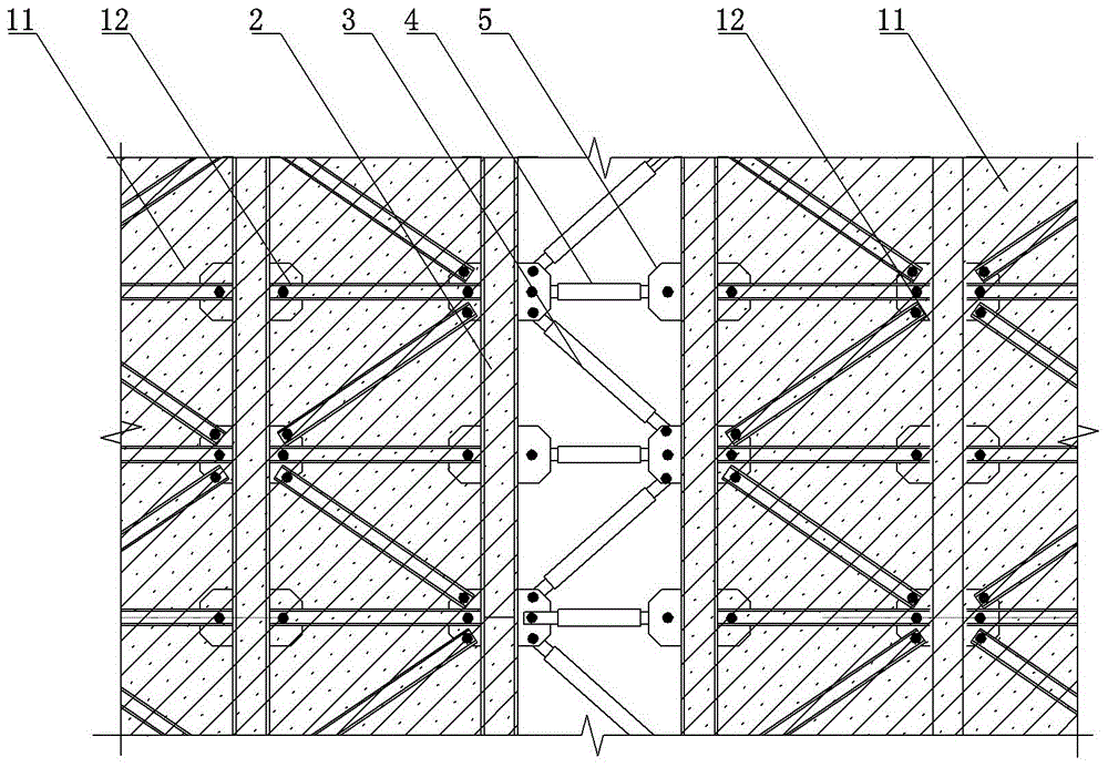 A connection system and construction method of combined shear wall