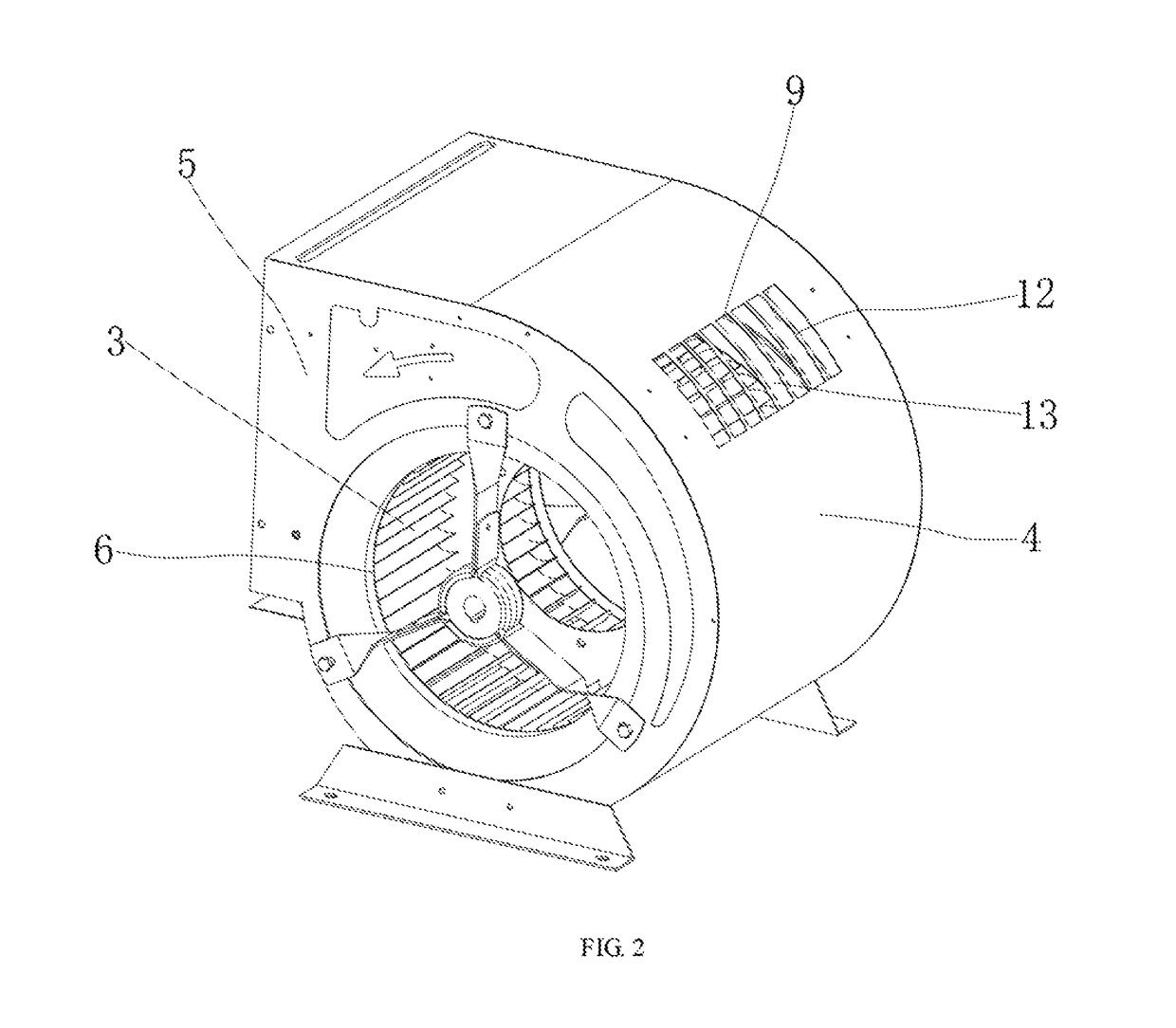 Volute centrifugal fan with permanent-magnet brush-less motor system