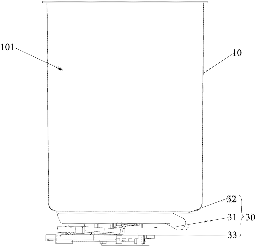 Liquid heating container