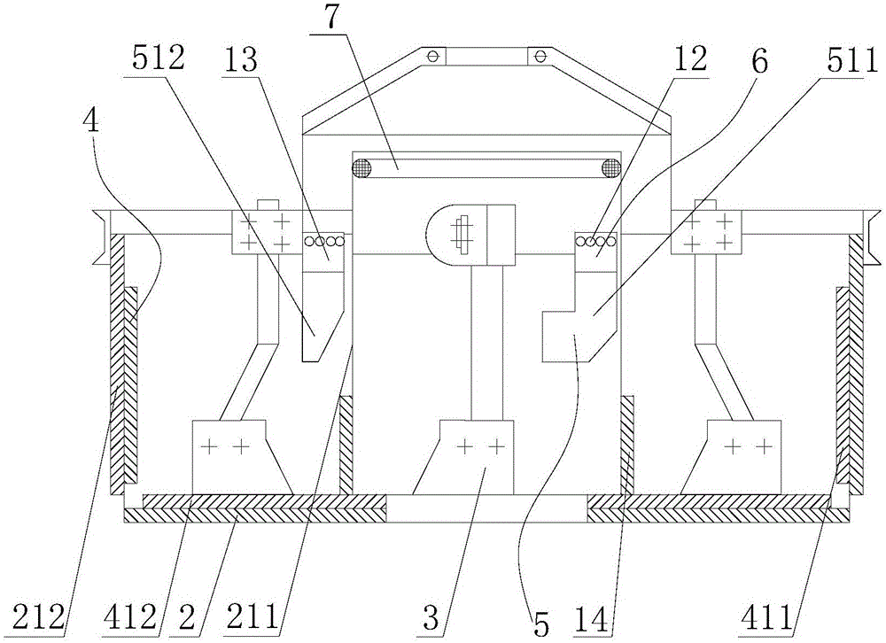 A concrete mixer with automatic water spraying