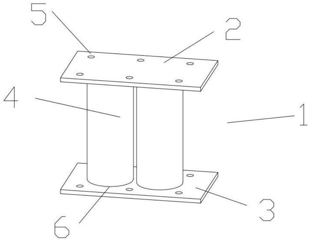 Assembly type shear wall with longitudinal ribs on two sides longitudinally connected through round steel tube concrete