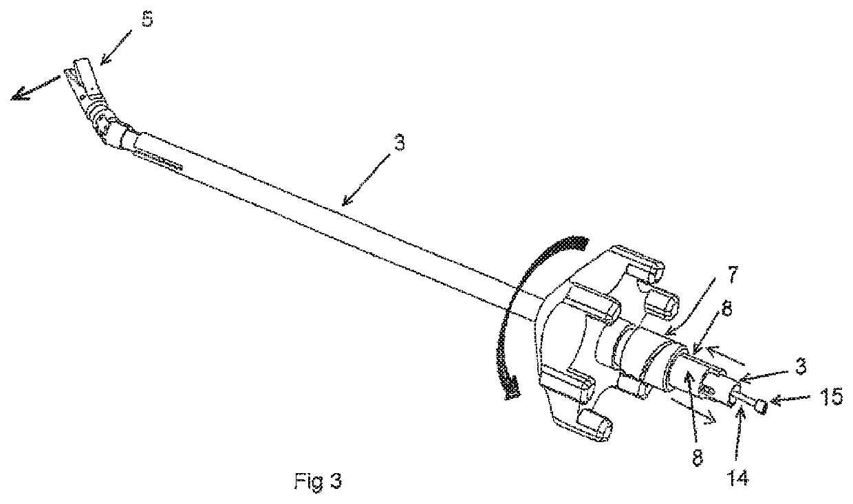 Surgical device, in particular for minimally invasive surgery