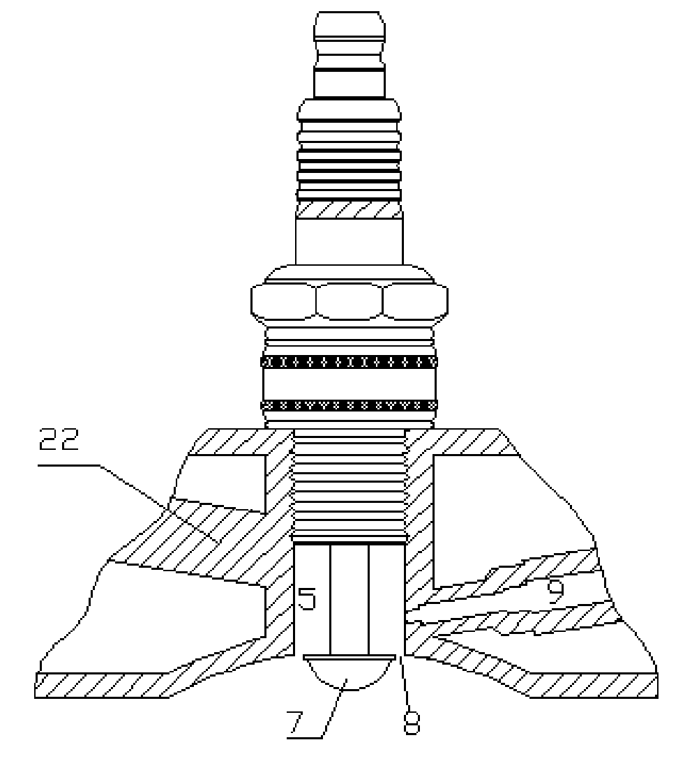 Flame-throwing nozzle of engine