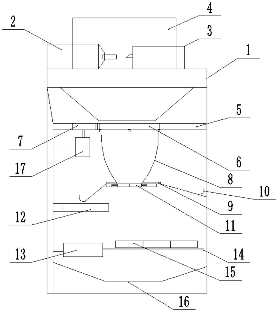 Metal cutting device for machining center and working method of metal cutting device