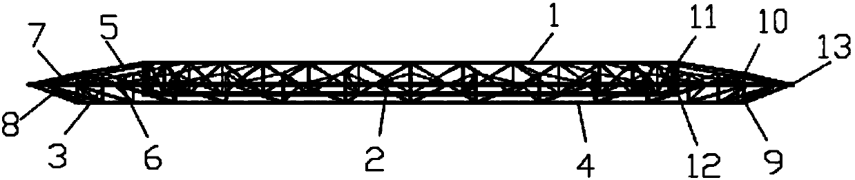 Open type super-long-span cable dome structure