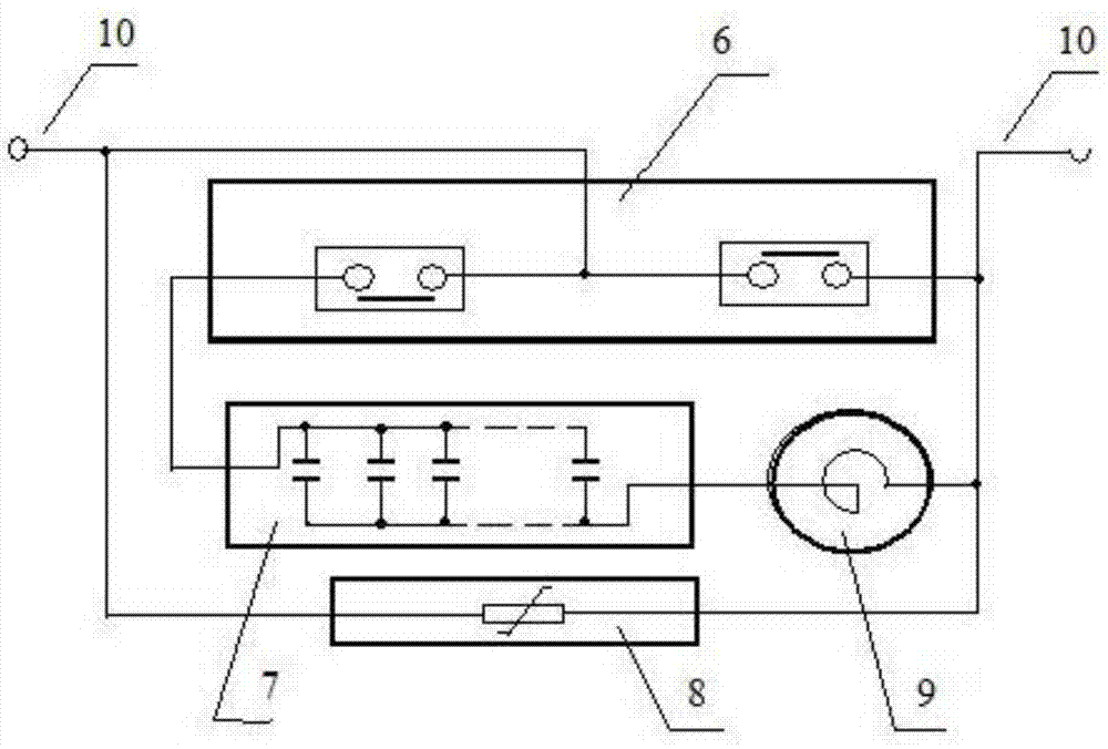 High-voltage direct current vacuum circuit breaker based on intermediate frequency transfer current