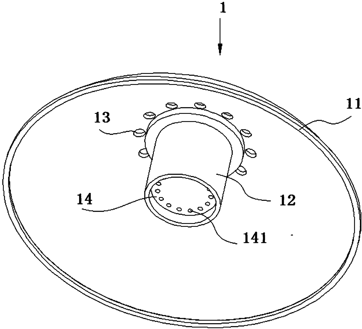 Mist vortex atomizing head