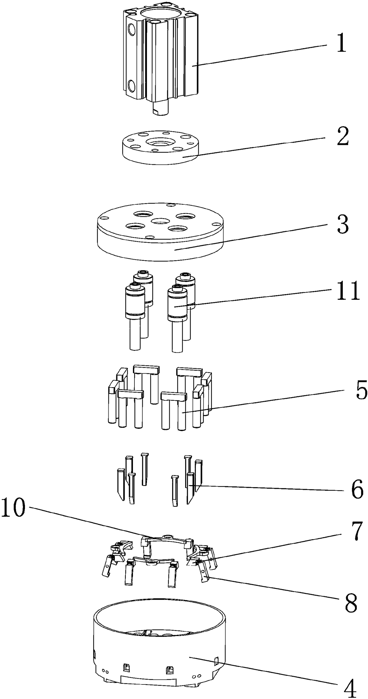 Magnet gripping device