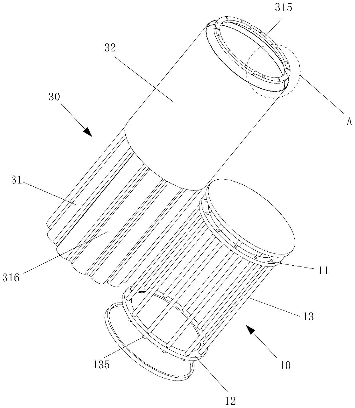 Automobile cable winding and encapsulating device