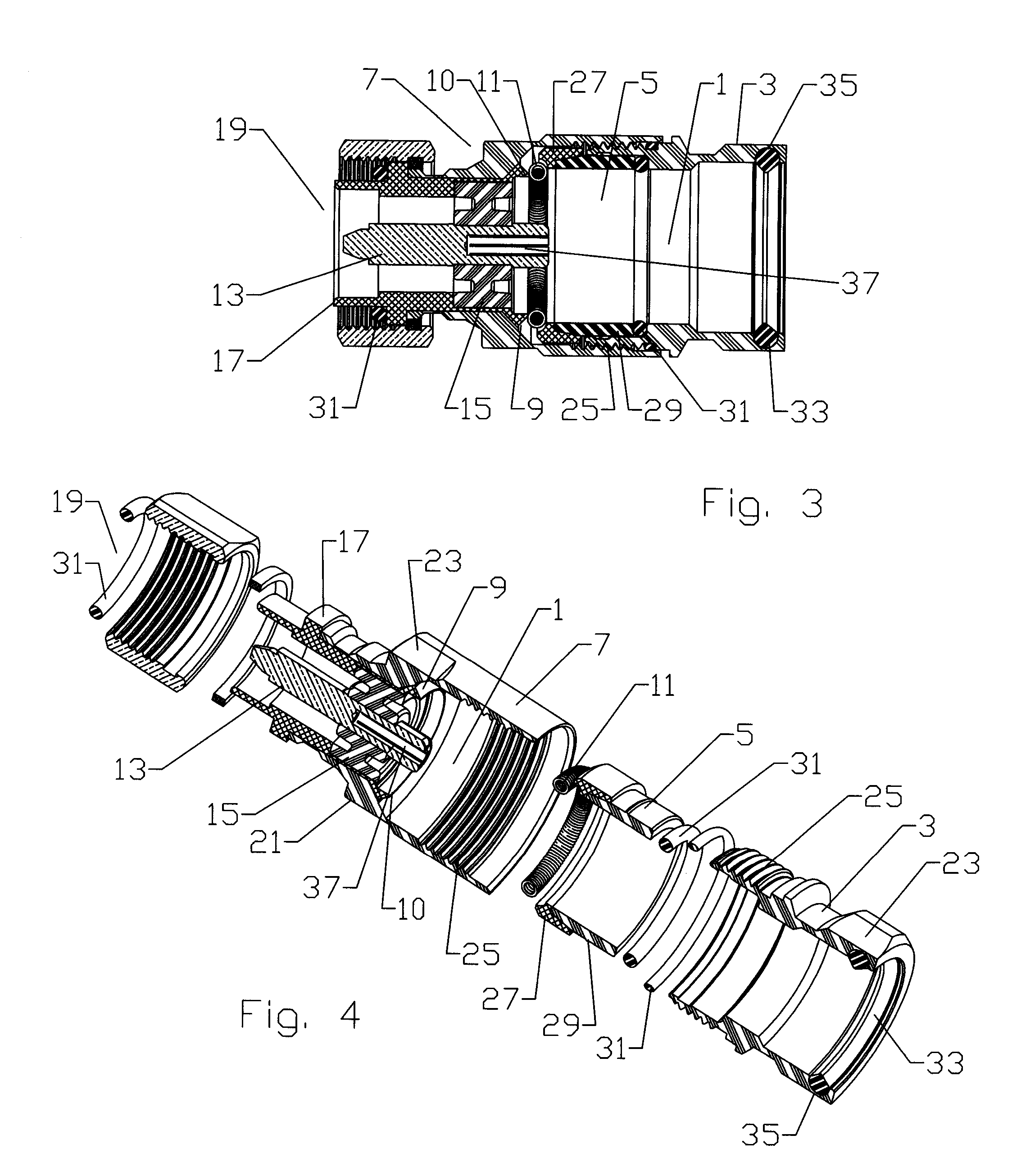 Multi-shot coaxial connector and method of manufacture