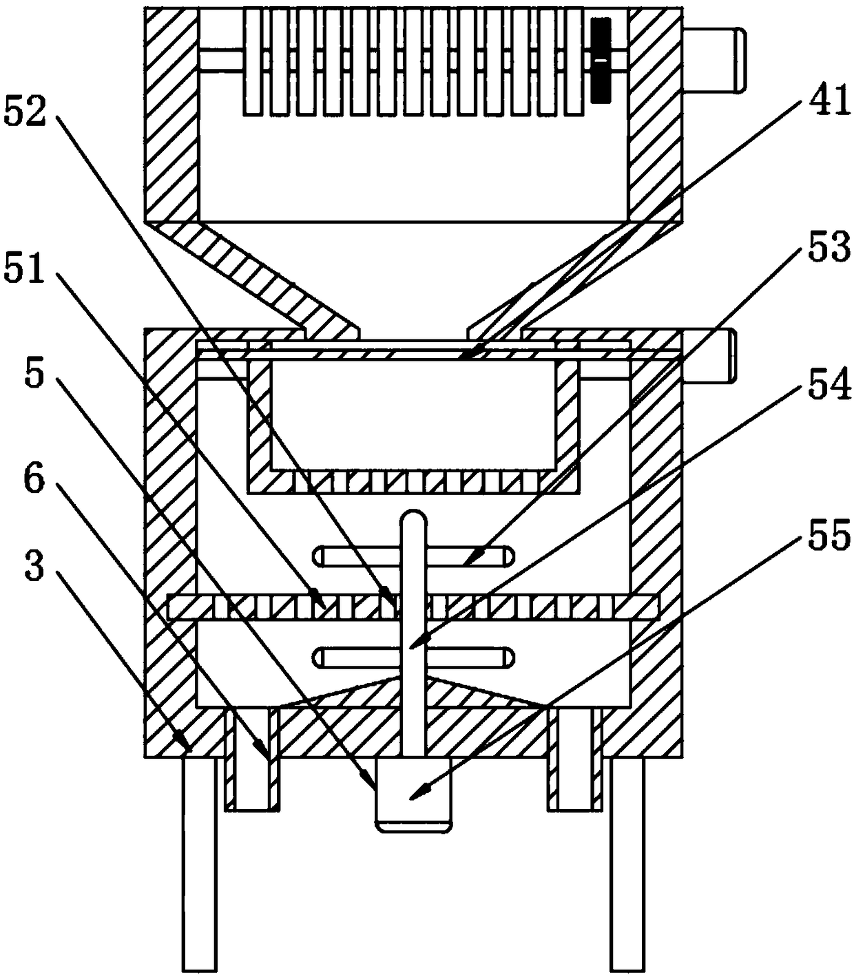 PC particle board raw material smashing processing device