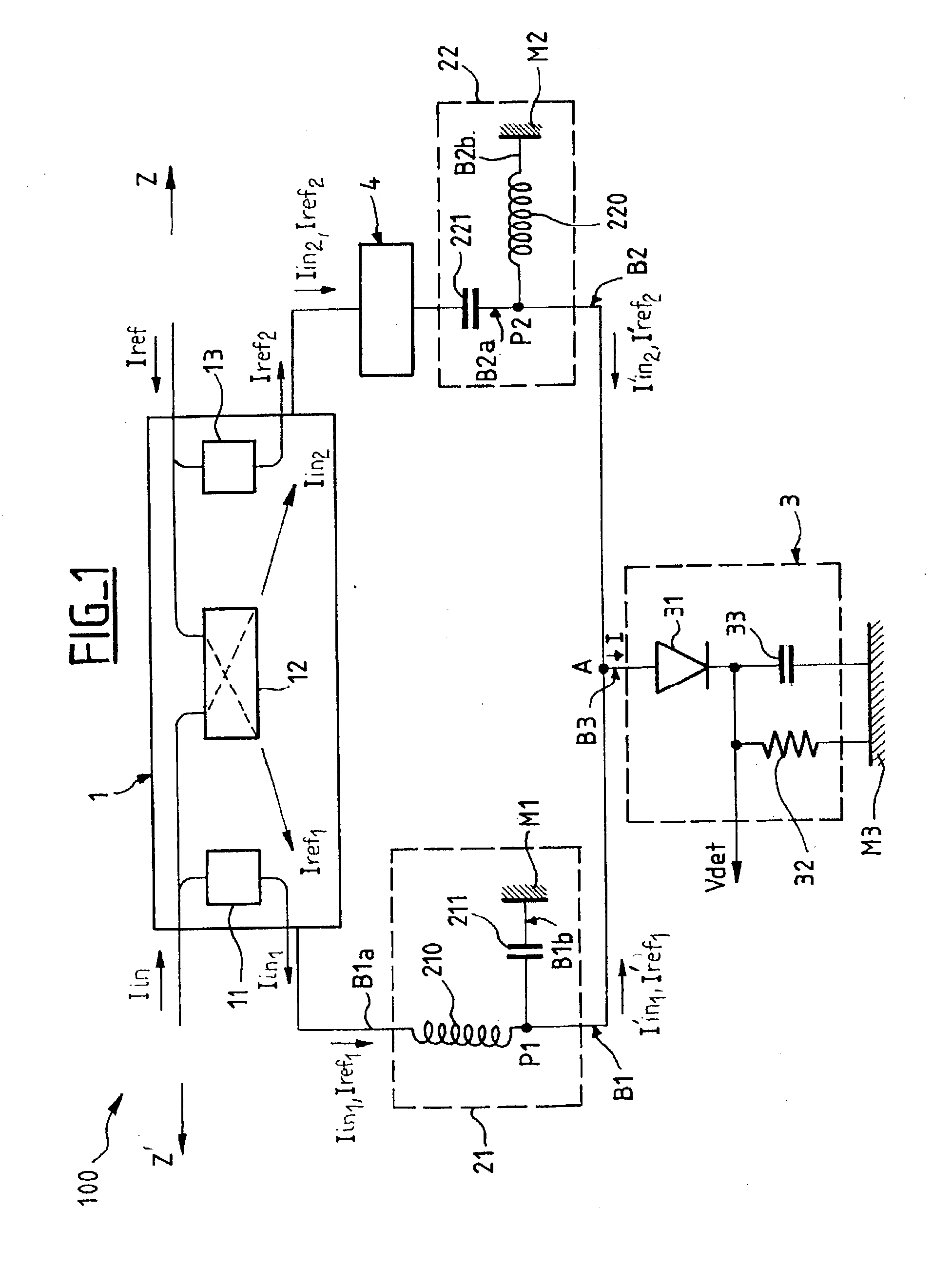 Power servo-loop, an RF signal amplifier circuit, and an RF signal transmitter fitted with such a circuit