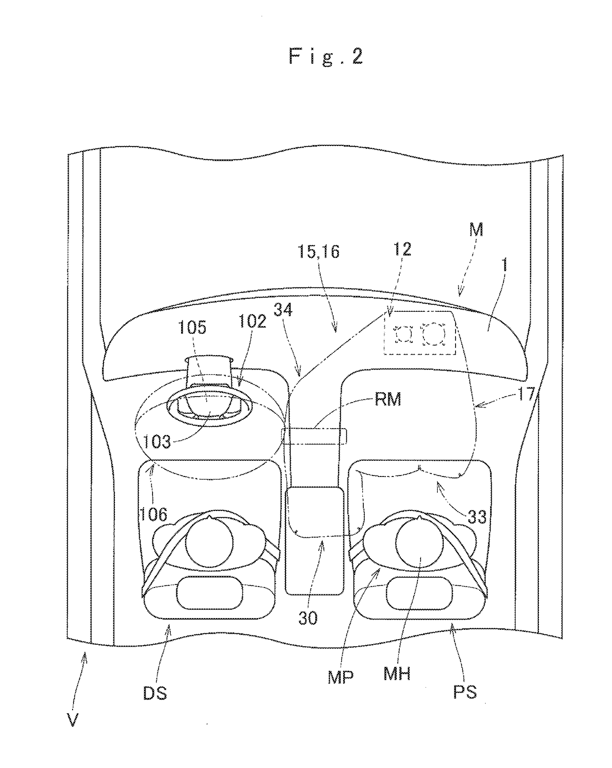 Airbag device for a front passenger seat