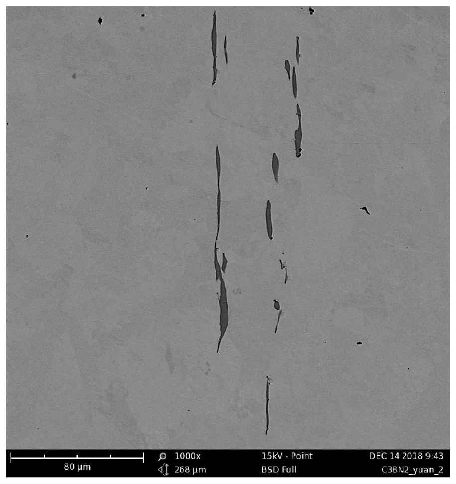 A non-modulated steel using tellurium to control the morphology of sulfide inclusions and its manufacturing method