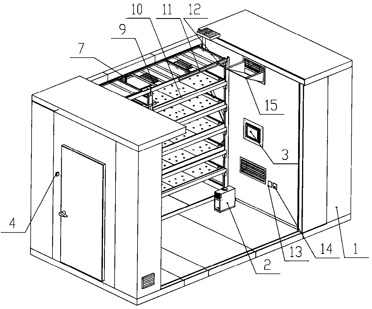 Plant growing box control system and control method thereof