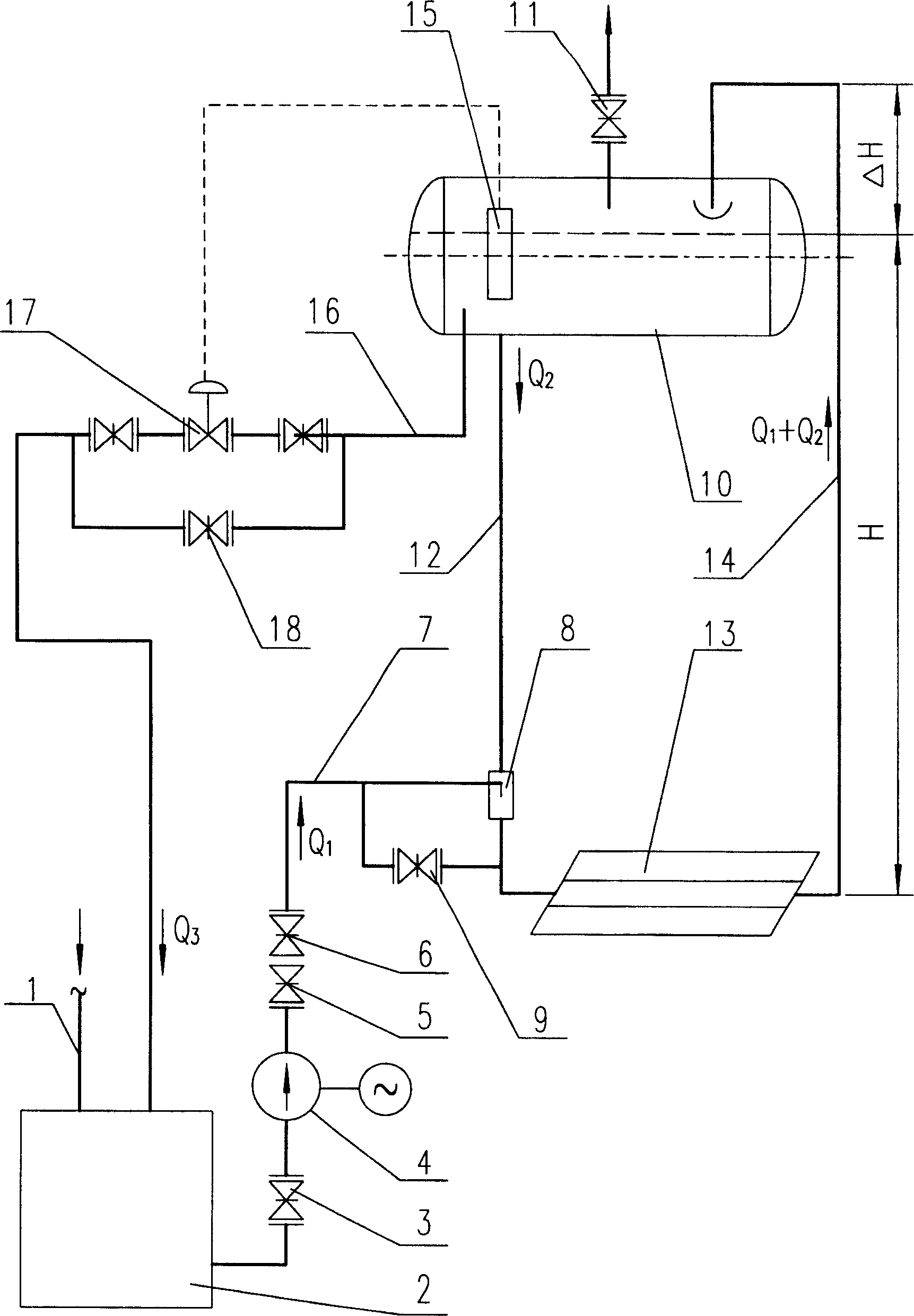 Water supply jet flow circulating device in waste-heat boiler