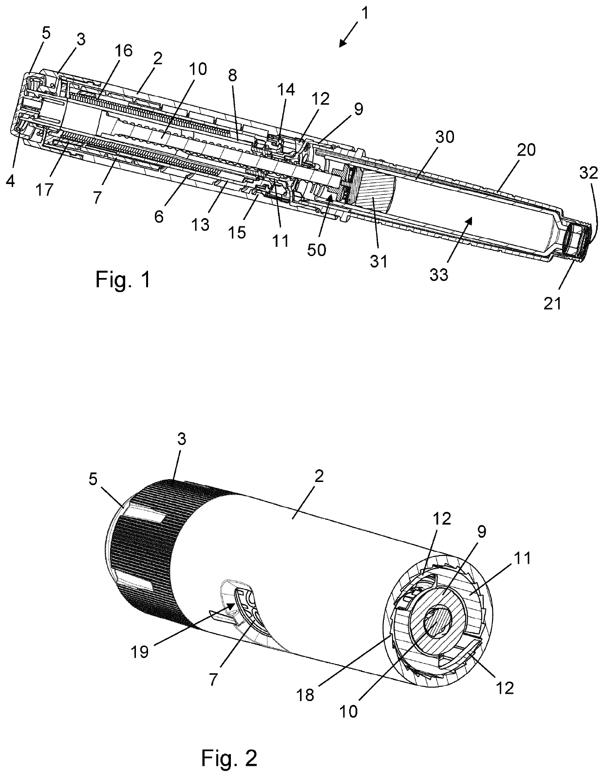 Drug delivery device with means for determining expelled dose