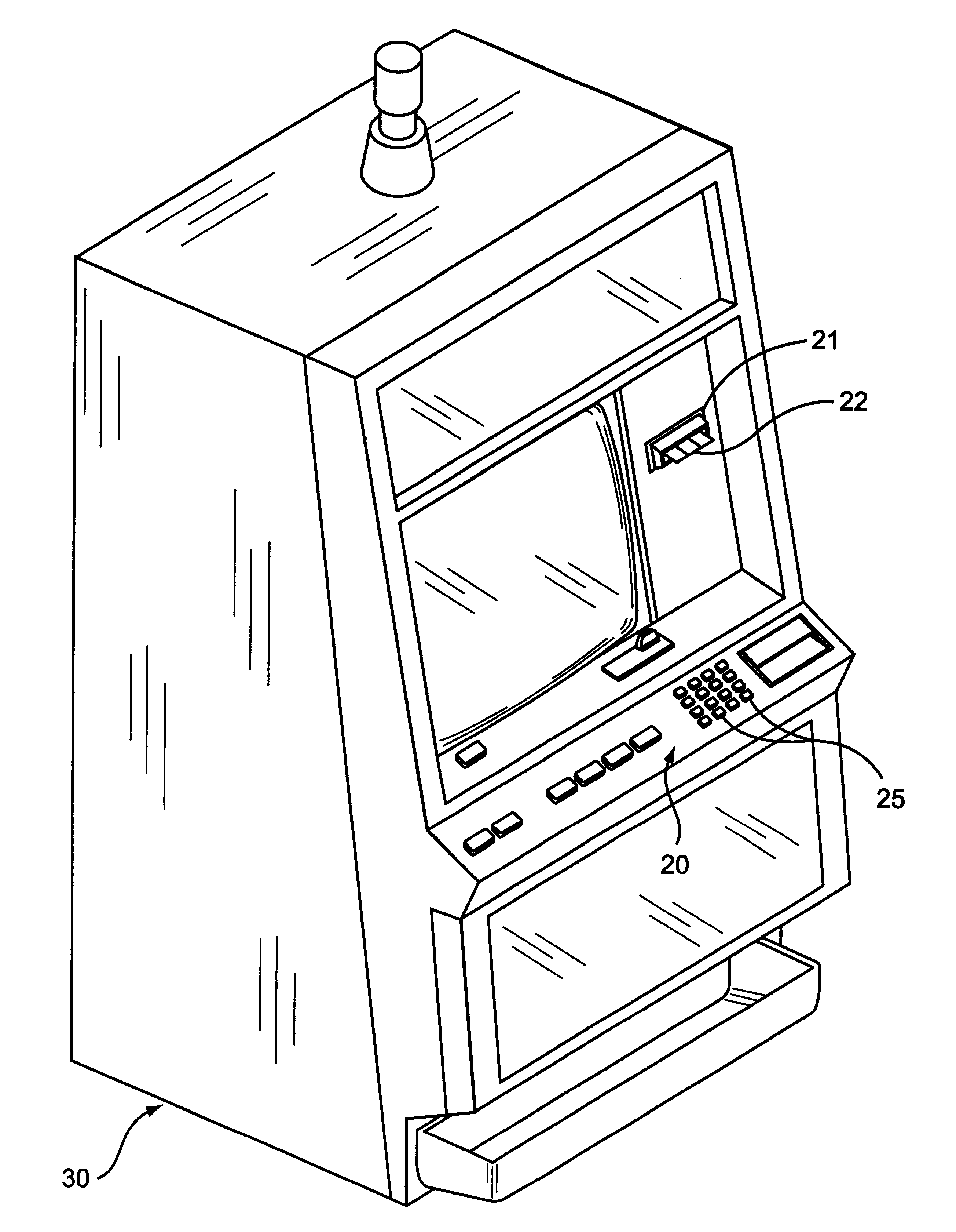 Lighted keypad assembly and method for a player tracking system