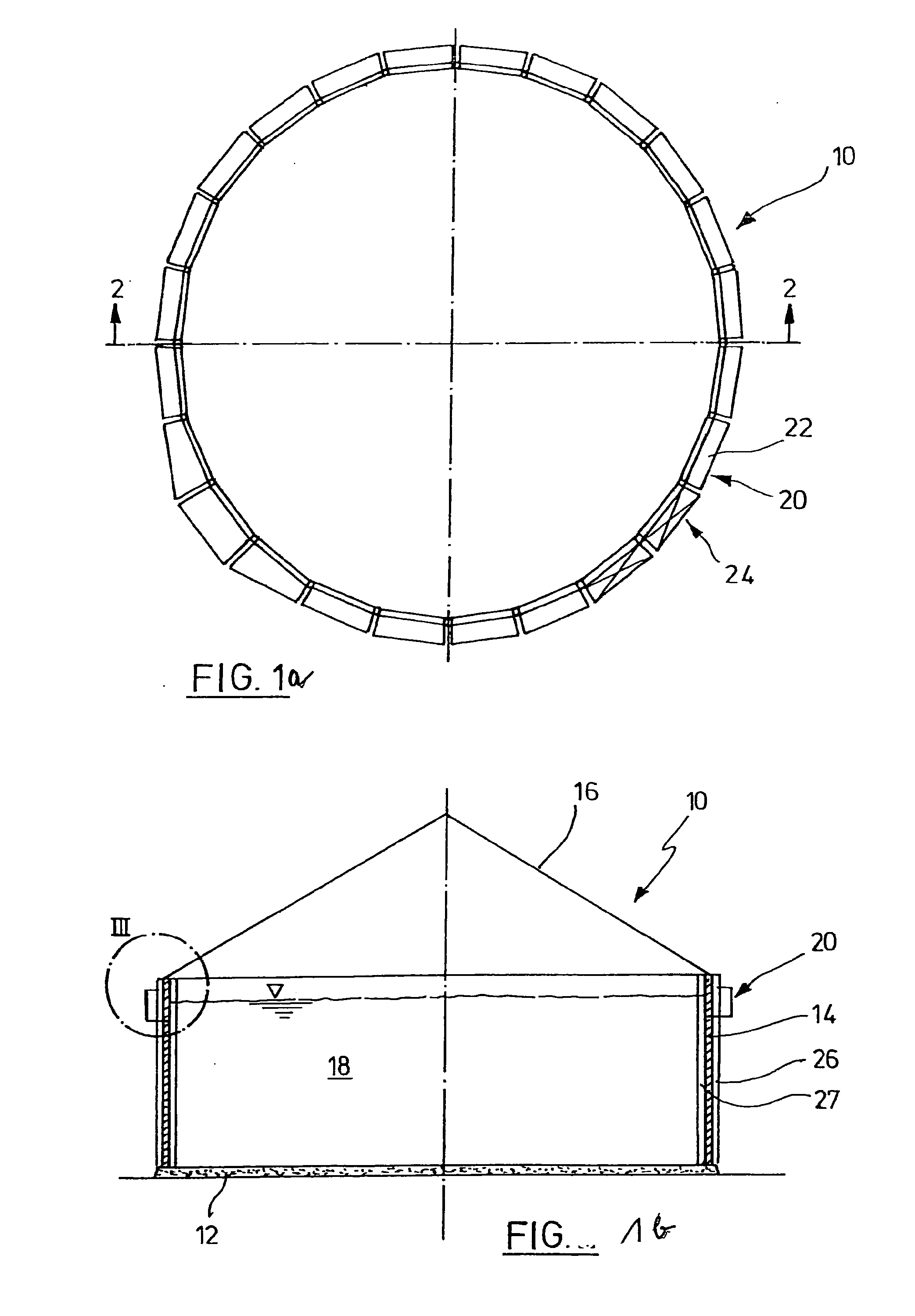 Container Wall for a Container Covered by a Film