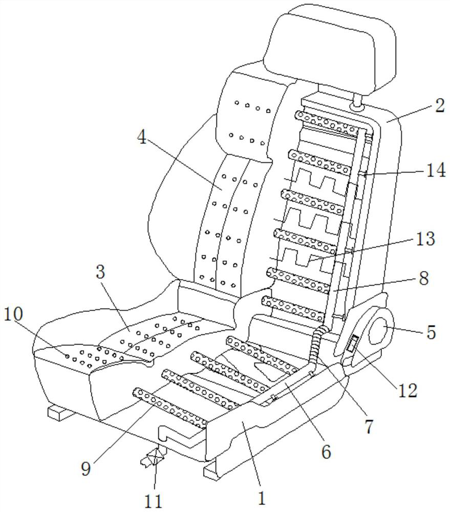 A car seat with adjustable ventilation system