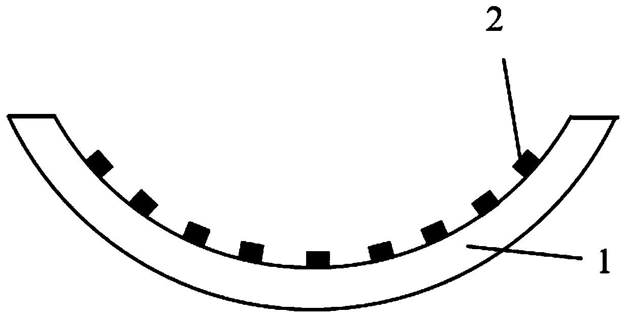 Focal plane detector suitable for curved surface imaging and preparation method of detector