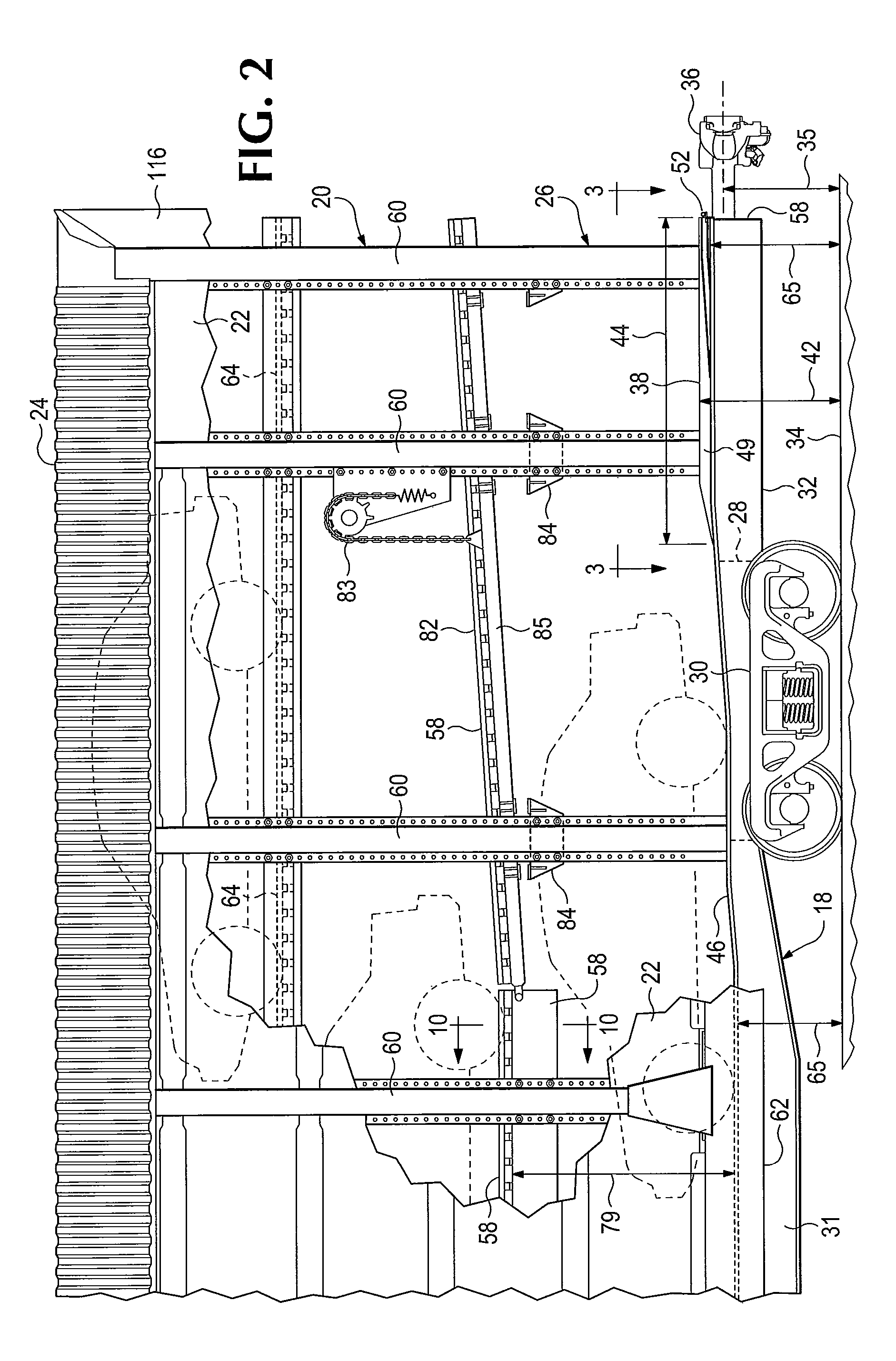 Railroad car for carrying motor vehicles