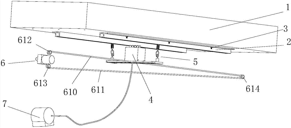 Automatic chiseling equipment for the bottom surface of structures