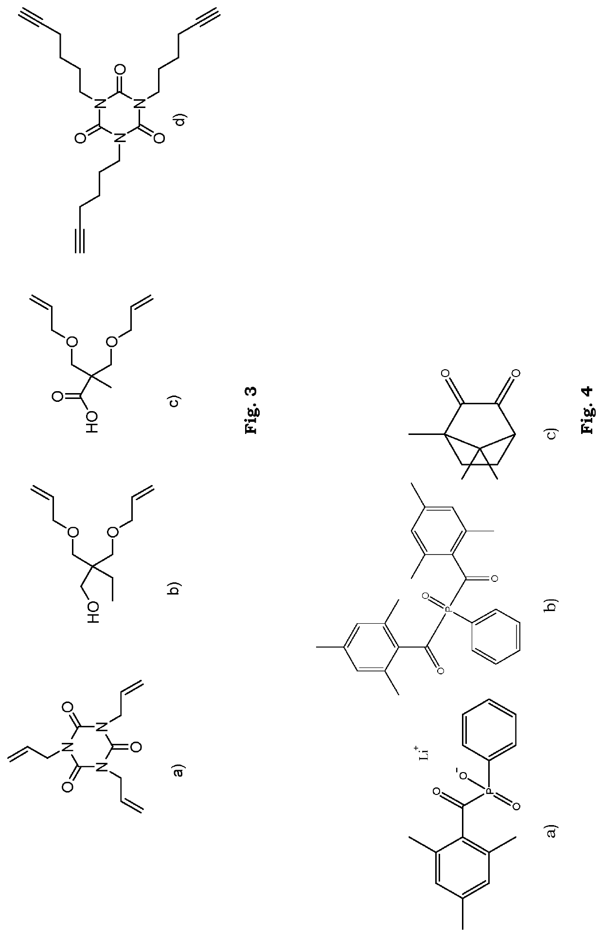 A composition comprising thiol, alkene and phosphonic acid containing compounds for use as a primer for adhesion improvement