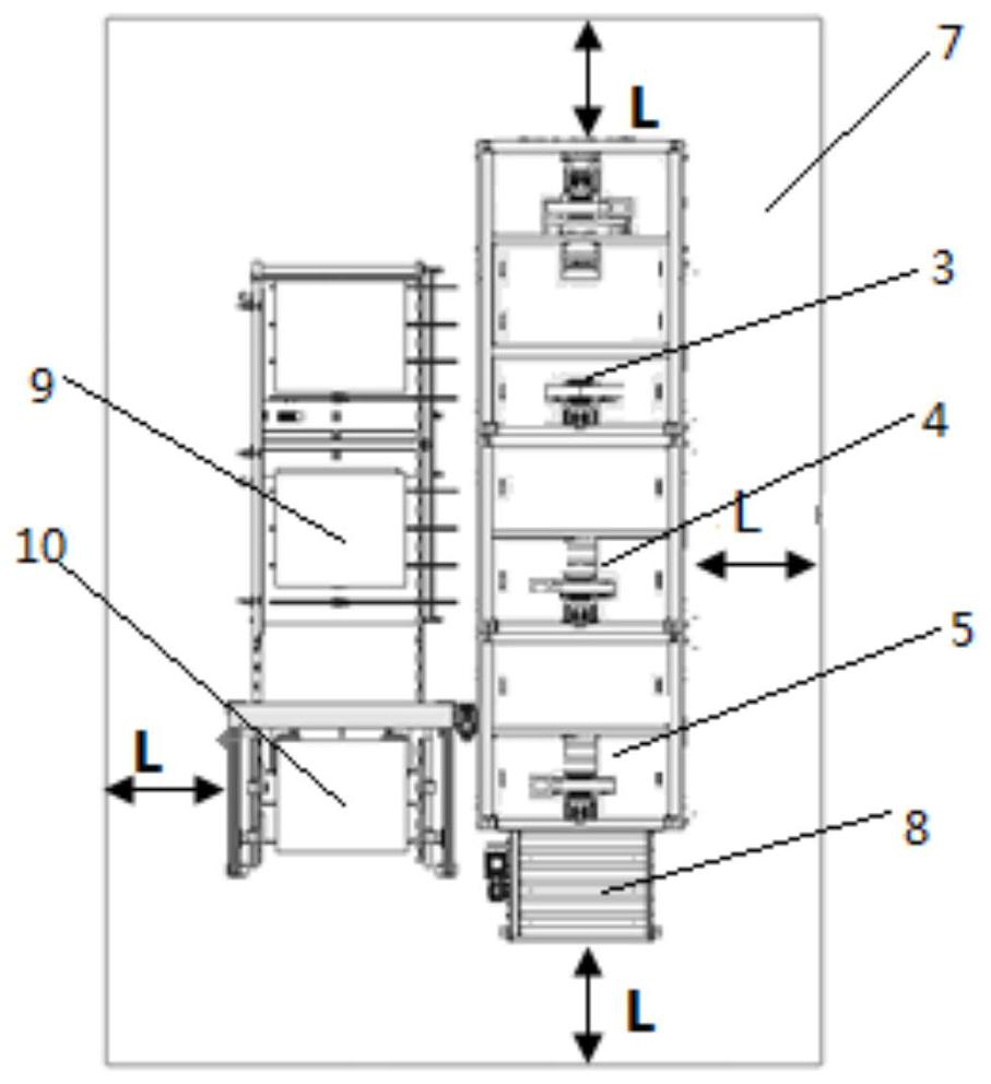 A receiving device for a three-receiving stacker