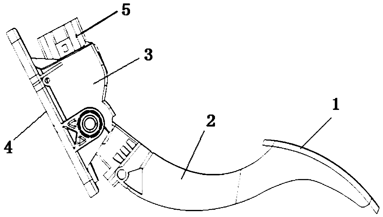 An energy-absorbing electronic accelerator pedal