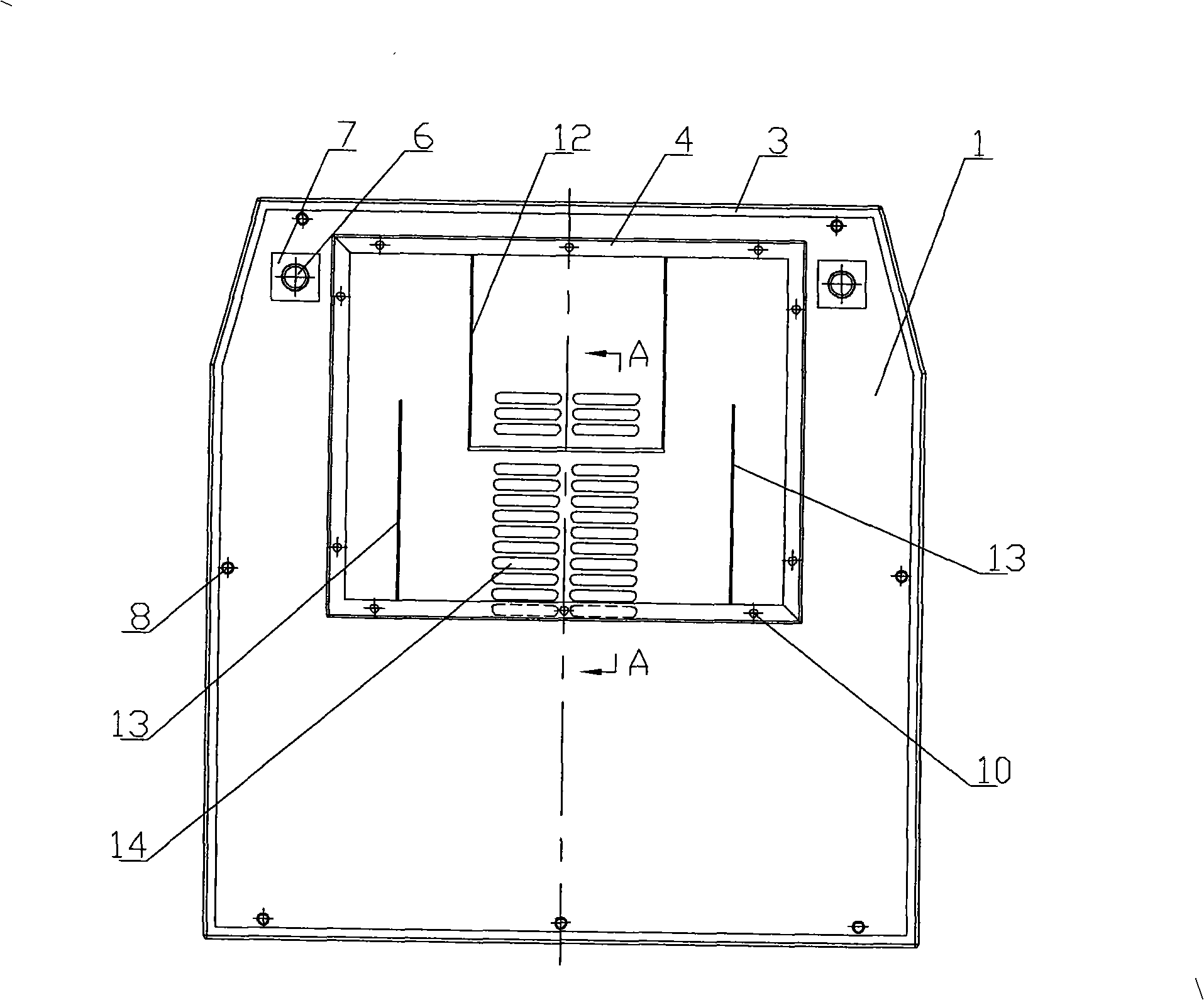 Air inlet end shield of generator set