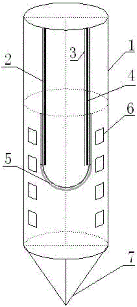 Distributed optical fiber for monitoring temperature, stress and deformation of frozen wall and embedding method of distributed optical fiber