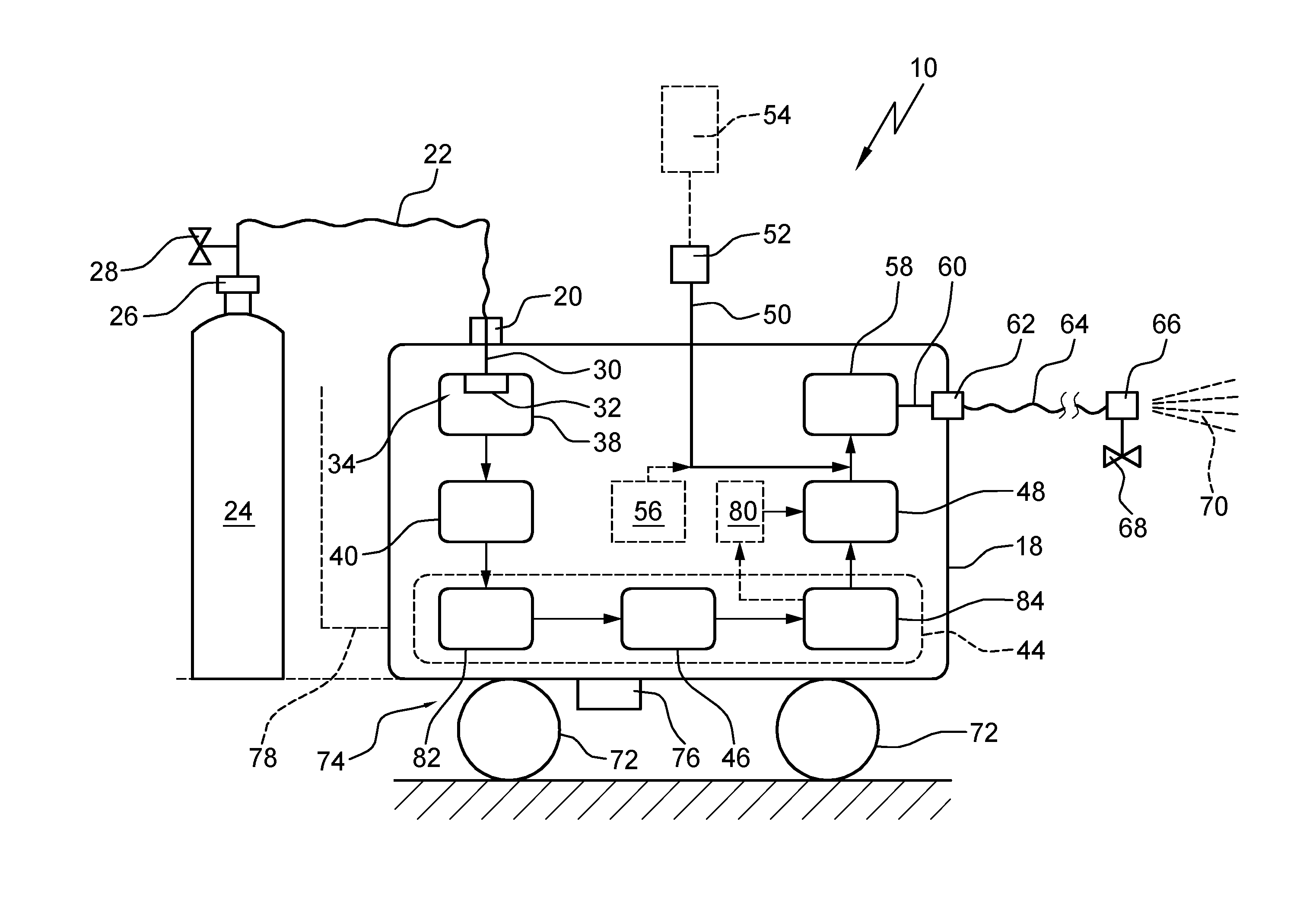 Apparatus for producing co2 pellets from co2 snow and cleaning device