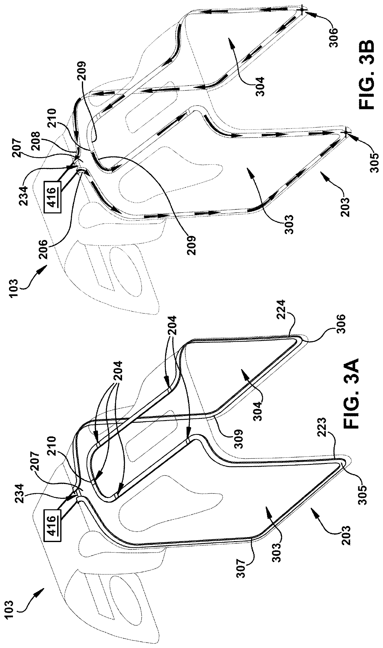 Hearing device with two-half loop antenna