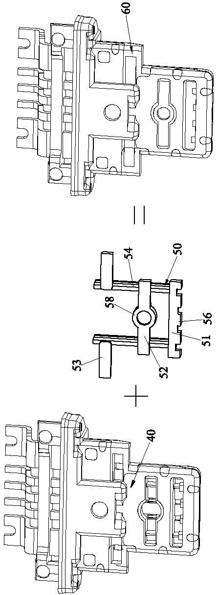 Two-shot molding process for Micro USB connector