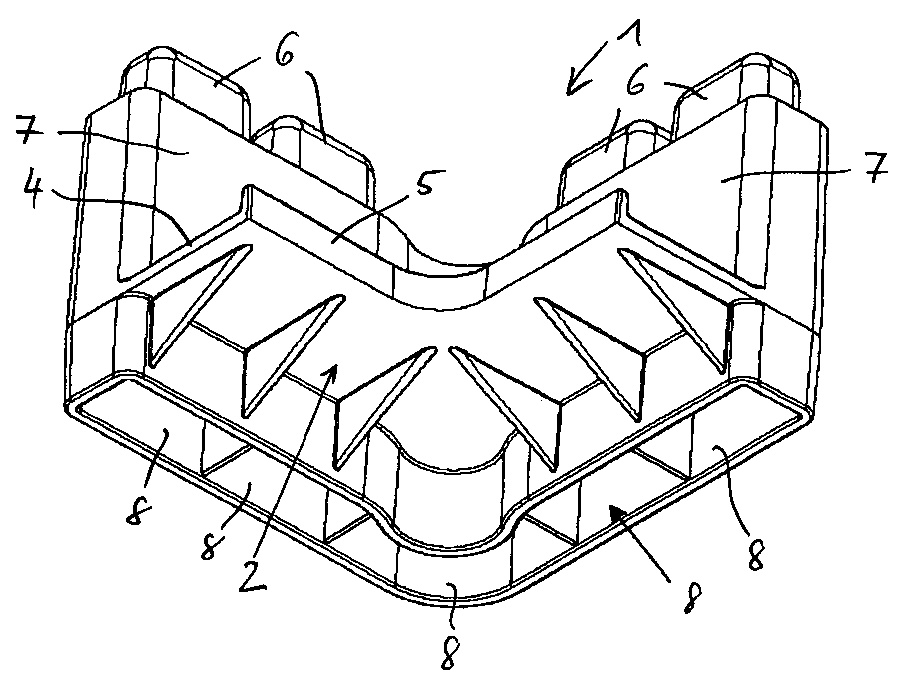 Modular plug-in apparatus and method for safe and secure storage of horizontally stacked photovoltaic modules during transport