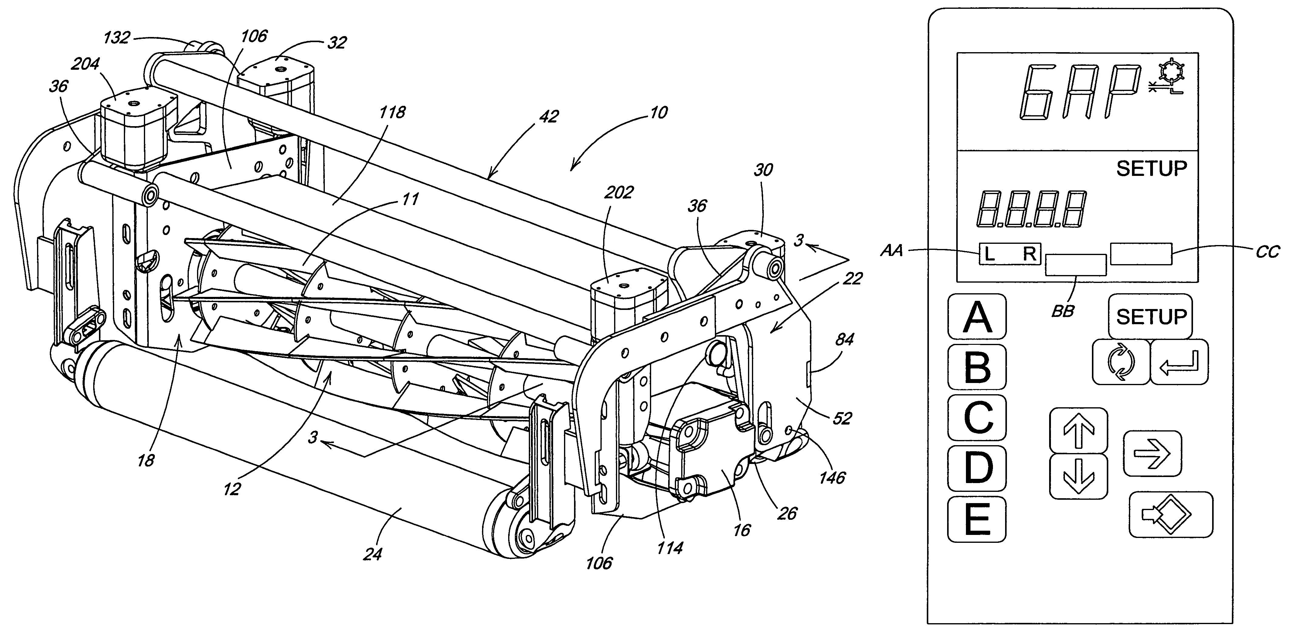 User interface and control for cutting reel system