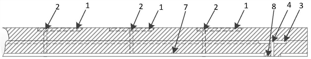 Buried sandwich broadband coupling calibration network