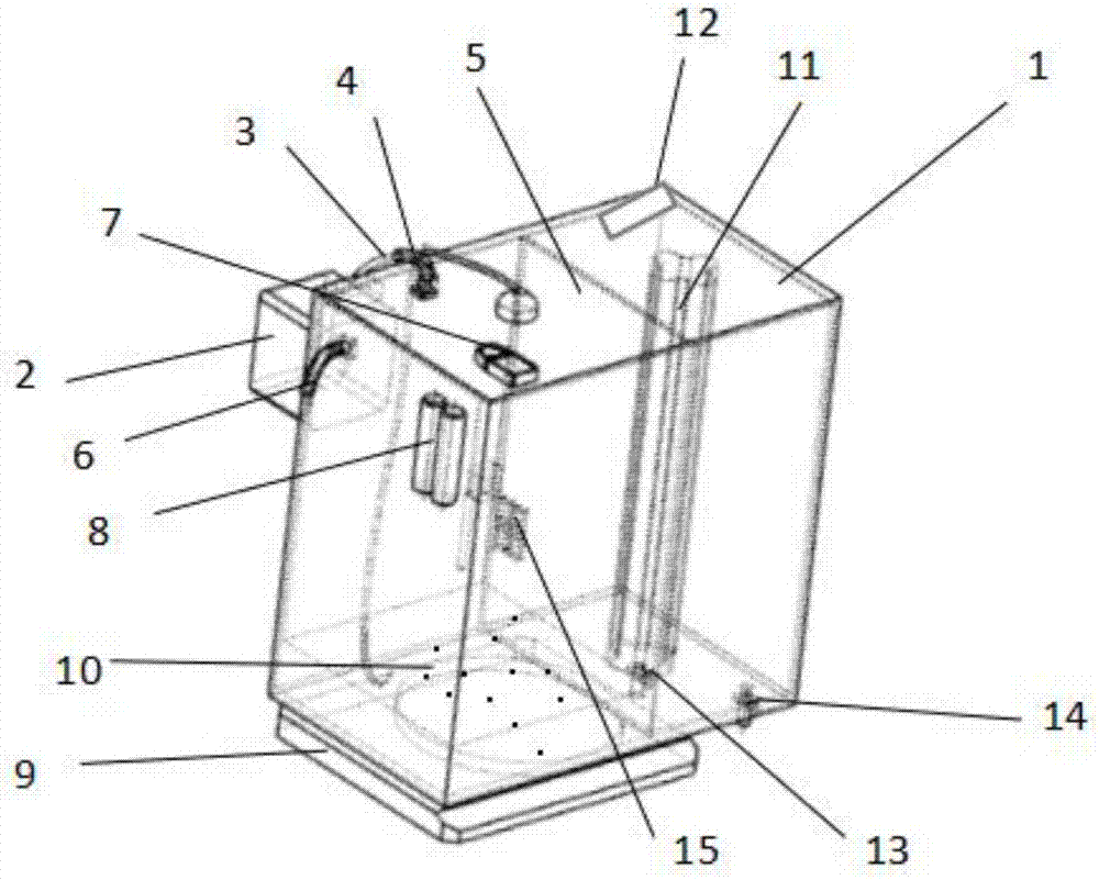 Duplex purification device of heavy metal thallium in waste water