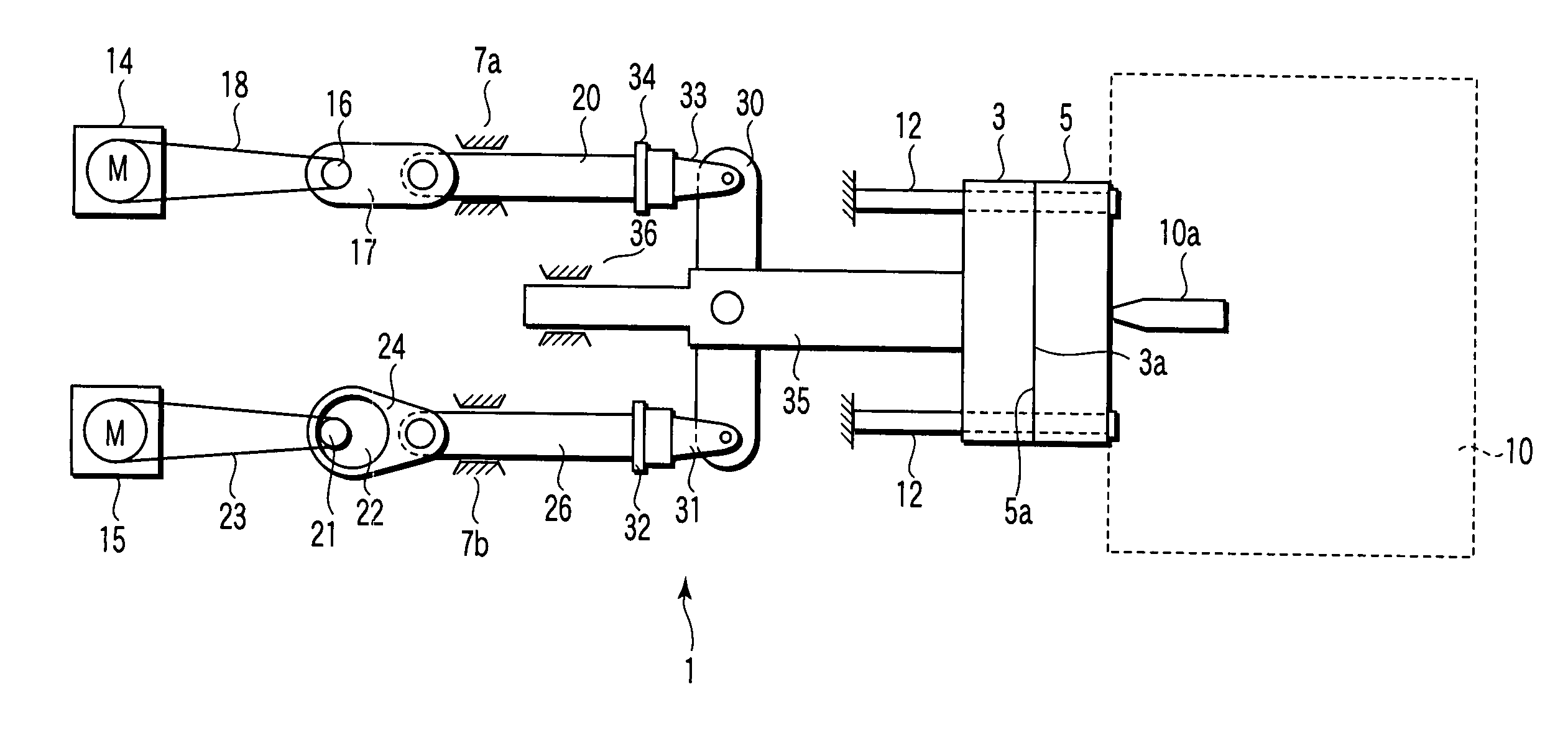 Press mechanism, clamp mechanism, and molding machine using this clamp mechanism