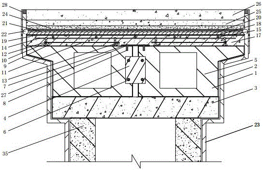 Large-span steel box girder rigidity coordination type composite bridge deck pavement layer structure and construction method thereof