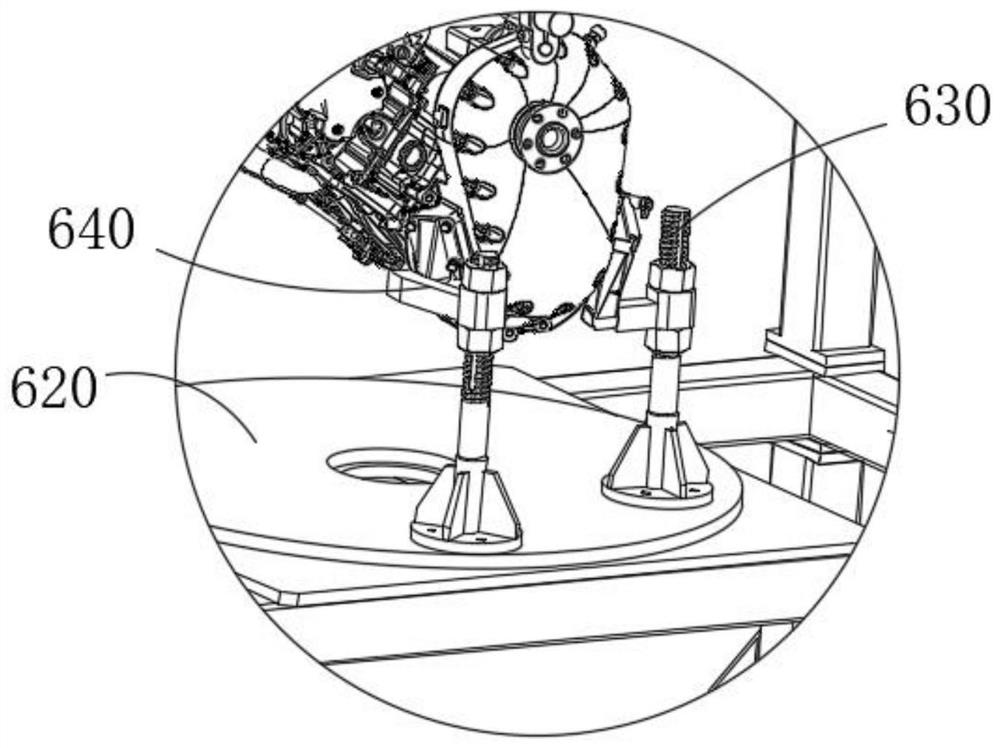 Device for an installation structure fireproof test under engine suspension static loading