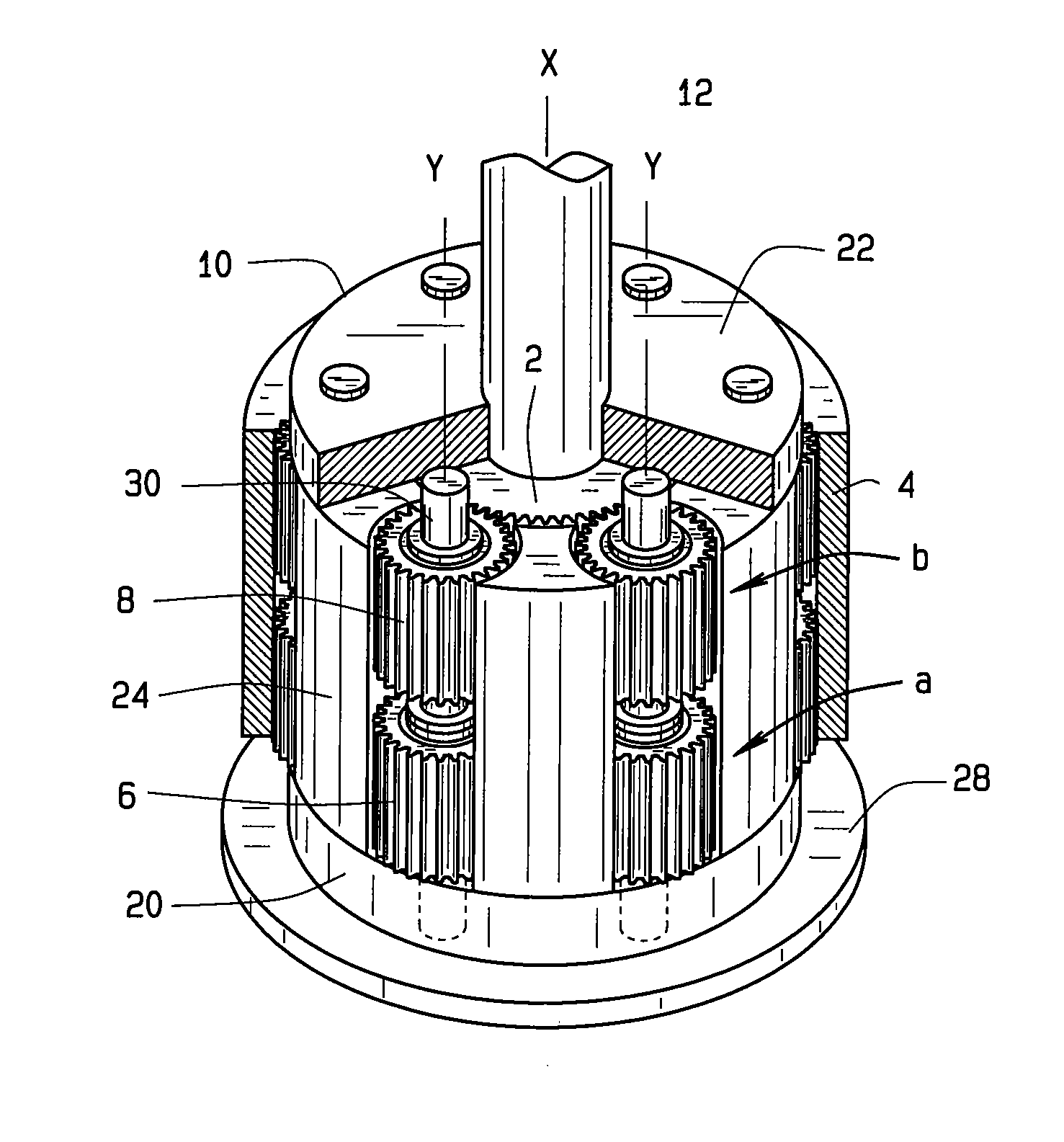 Epicyclic Gear System Having Two Arrays Of Pinions Mounted On Flexpins With Compensation For Carrier Distortion