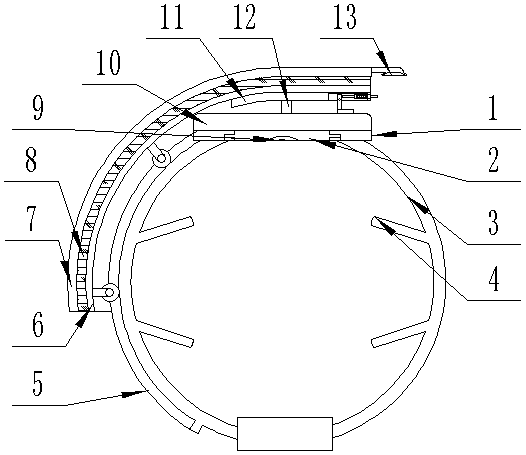 Embedded sliding type electronic watch with protection function