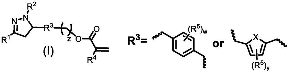 Acrylate-substituted pyrazoline derivative, photocurable composition and preparation method